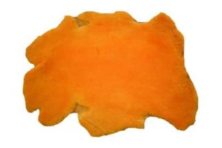 orange woolskin, bark tanned woolskin, veg tan woolskin, veg tanned woolskin