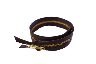 Brown Zipper - Brass #10