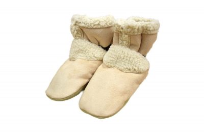 mini mocs moccasins, toester moccasins, tan moccasins