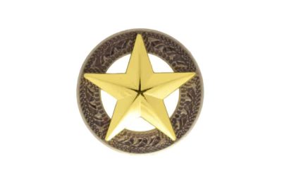 Star concho, gold concho