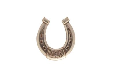 Horseshoe concho, Silver concho