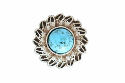 Feather concho, Turquoise concho