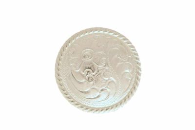 Round concho, Silver concho