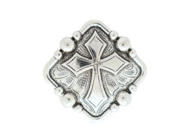 Diamond Cross Silver Concho