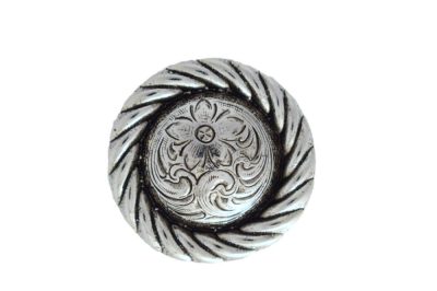 Round concho, Domed concho, Silver concho