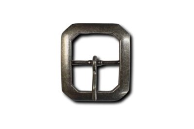 1-1/2" Antique Nickel Square Center Bar Buckle (#20944)