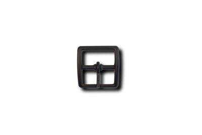 Black Short Square Center Bar Buckle