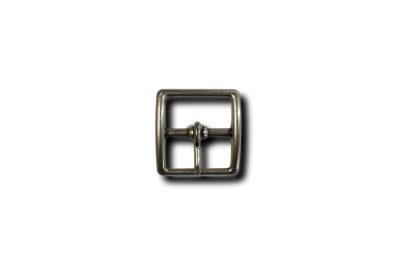 Antique Nickel Short Square Center Bar Buckle