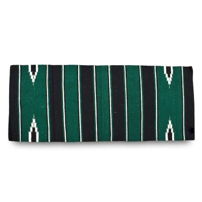 Navajo Saddle Blanket - Green:Black