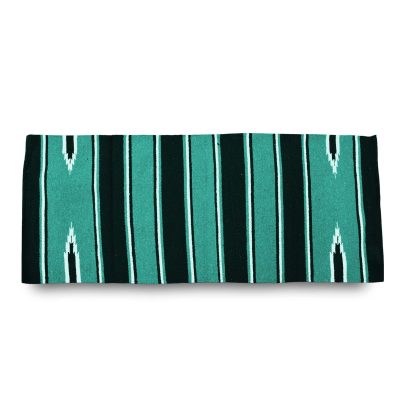 Navajo Saddle Blanket - Teal:Black