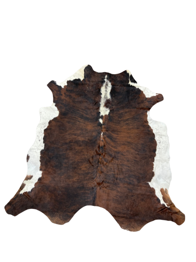 Dark Brown and White Cow Hide