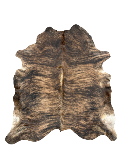 Brown Cow Hide with Black Stripes